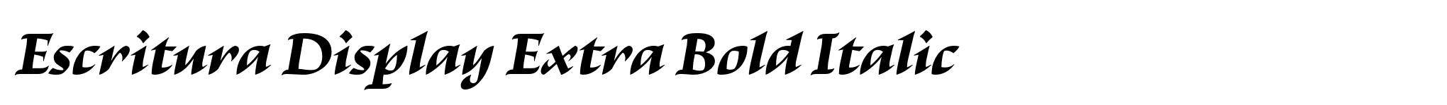 Escritura Display Extra Bold Italic image
